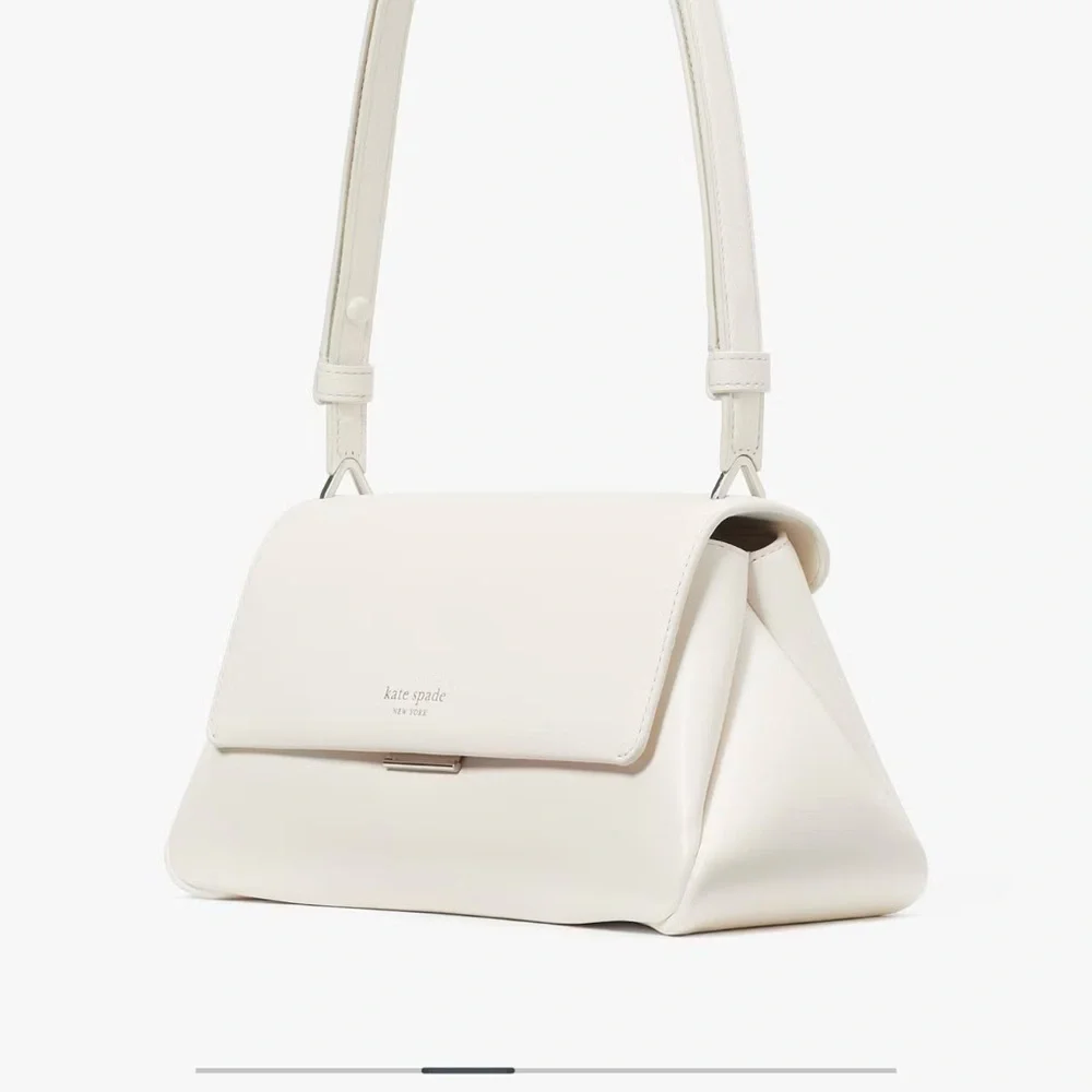 kate spade White Leather Shoulder Bag